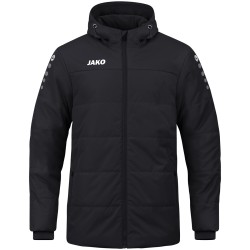 Coachjacke Team mit Kapuze / Polyester-Ribstop